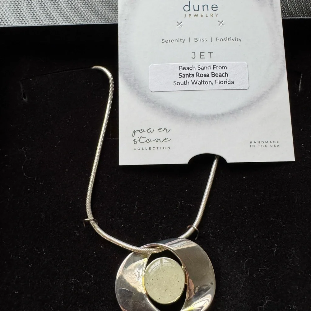 Dune Jewelry “Jet” Power Stone Necklace – Santa Rosa Beach Sand - Picture 2 of 8
